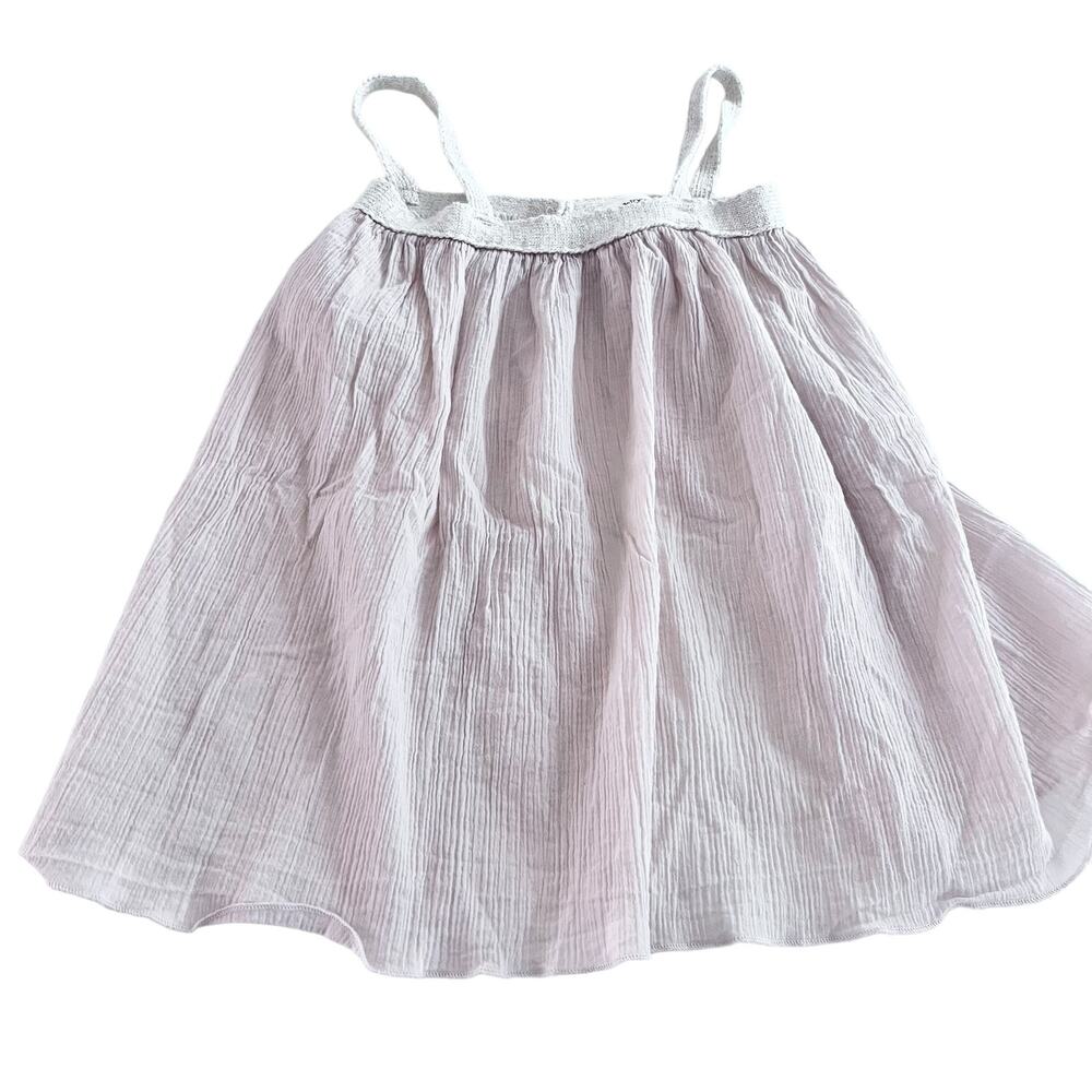 Pequeno TOCON girls sleeveless semi sheer a-line open back top size 3